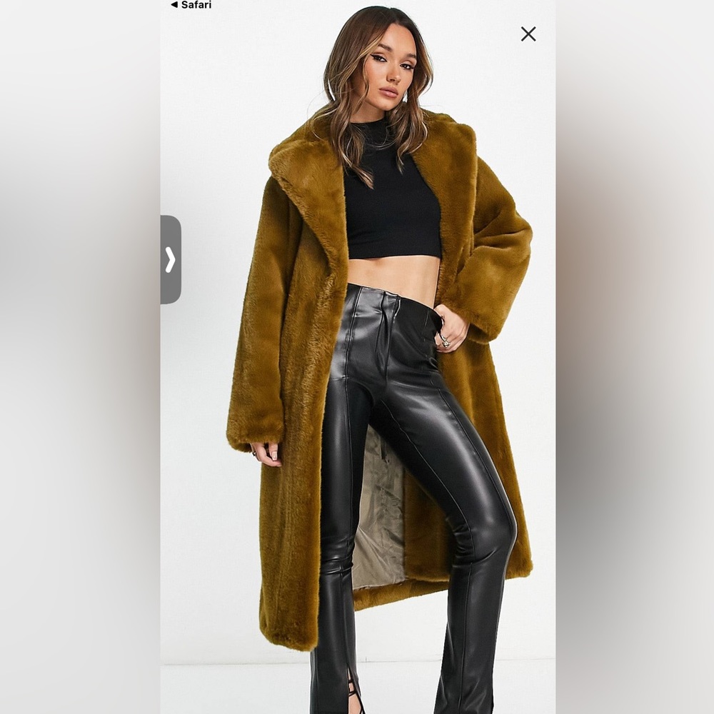 Mango Faux Fur Coat
